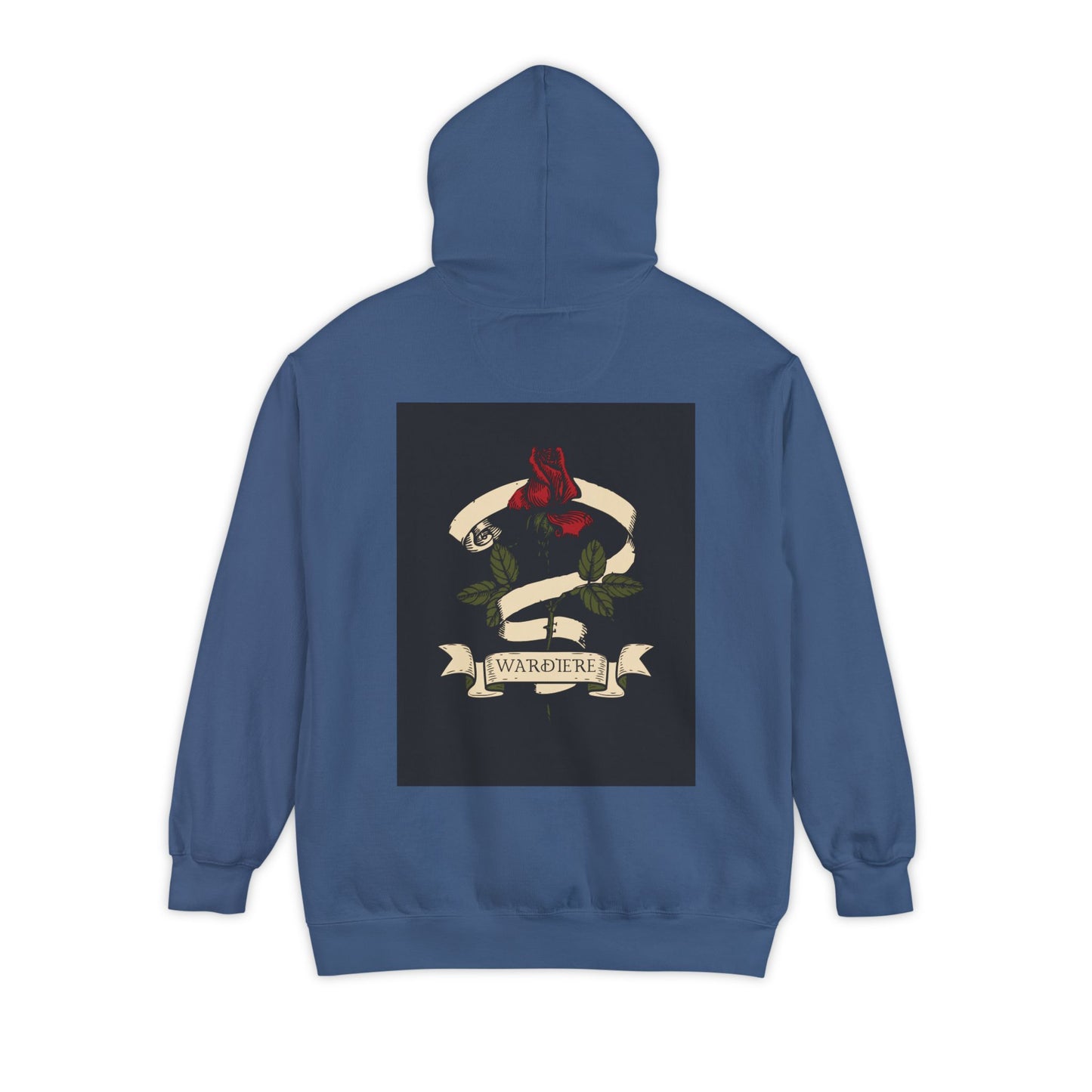 Unisex Garment-Dyed Hoodie with Vintage Bird Design