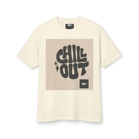 Chill Out Unisex Heavyweight Cotton Tee - Relaxed Vibe for Everyday Comfort