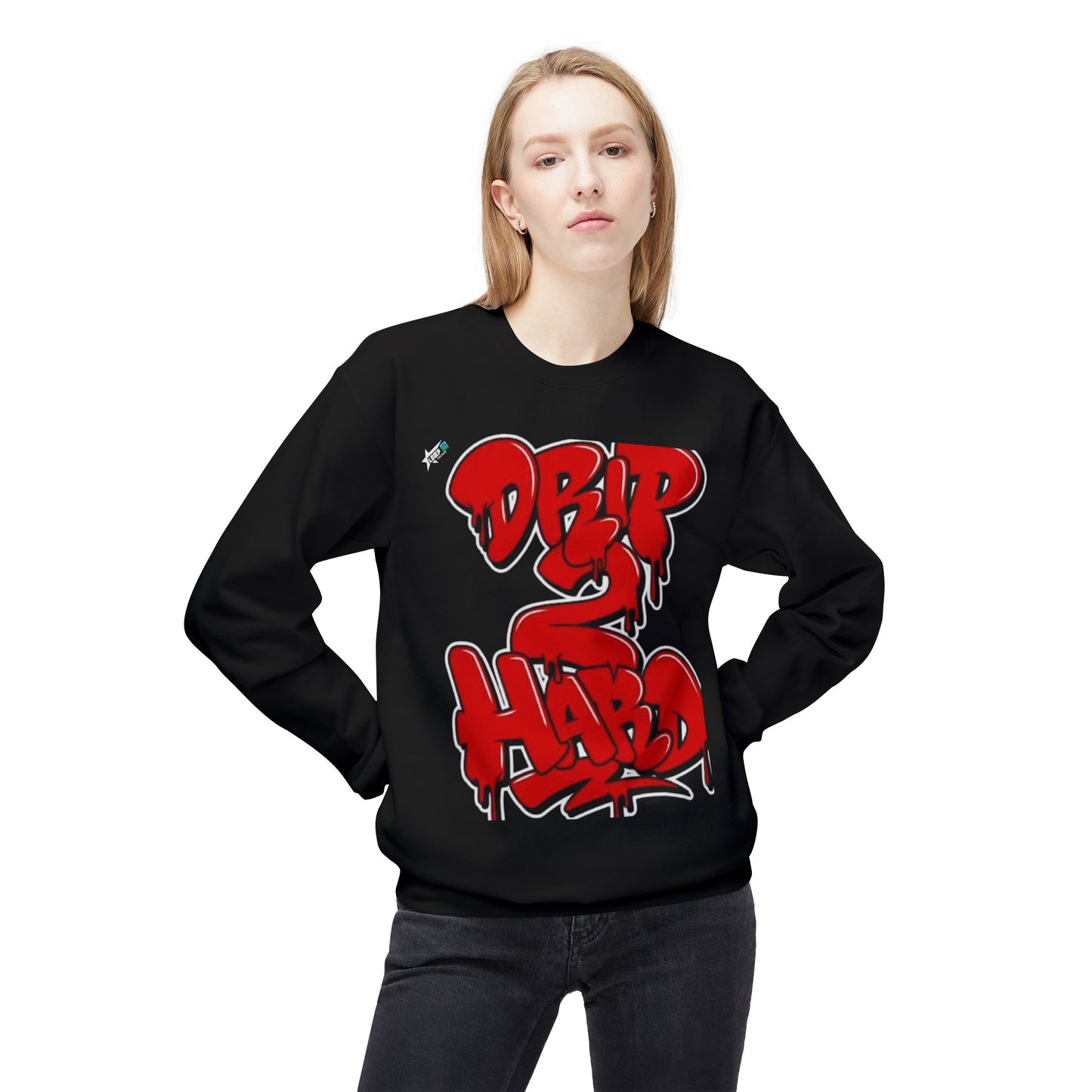 Drip & Hype Crewneck Sweatshirt - Unisex Softstyle Fleece