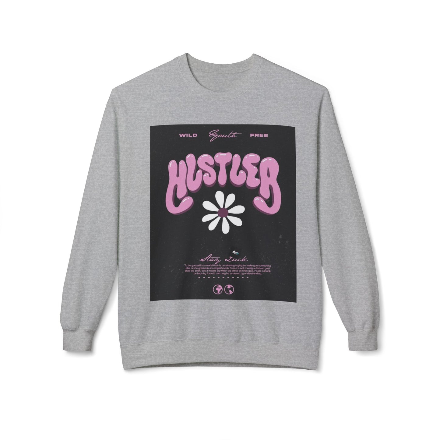 Hustler Vintage Style Crewneck Sweatshirt - Stay Wild & Free