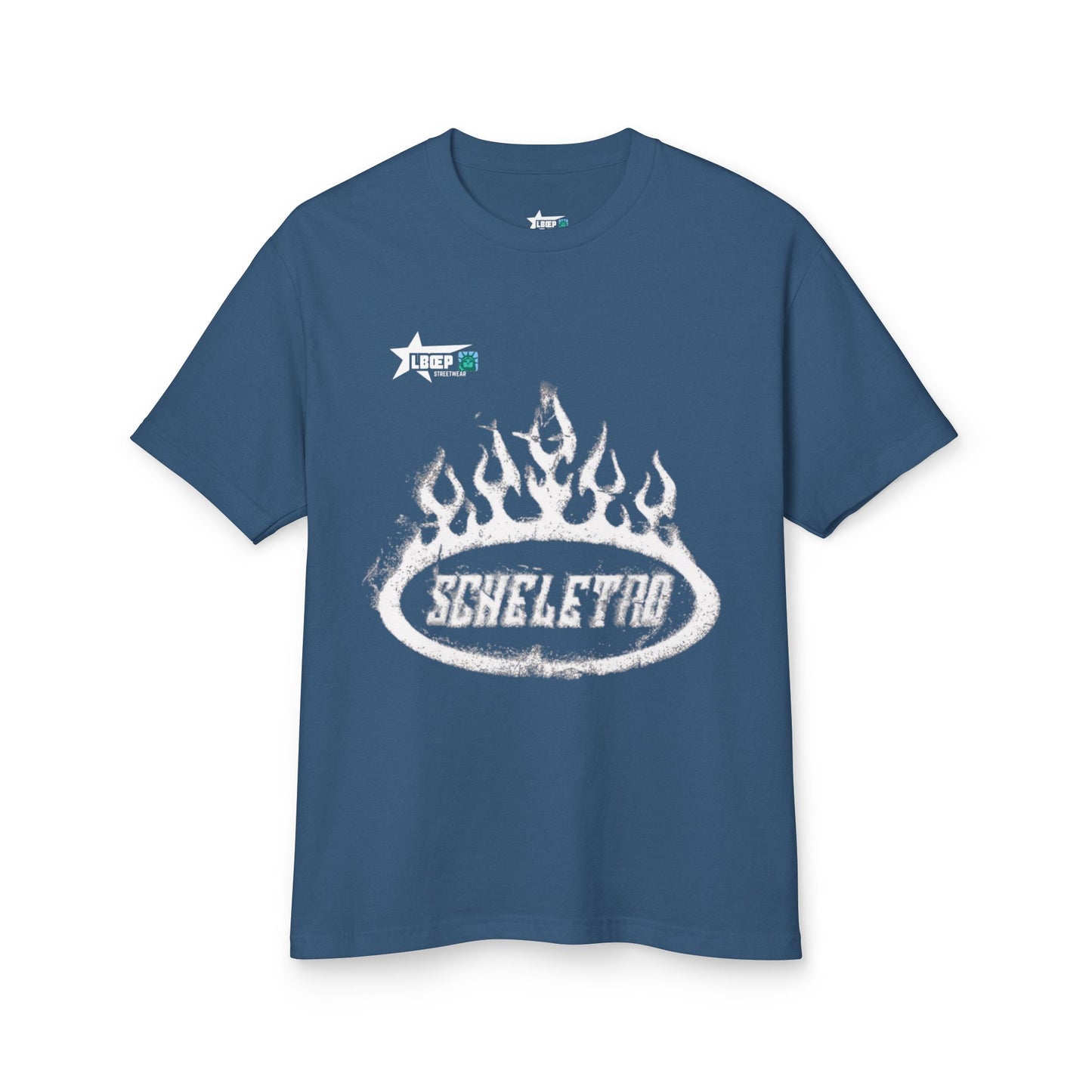 Vintage Flame Graphic Tee - Distressed Band Logo Shirt
