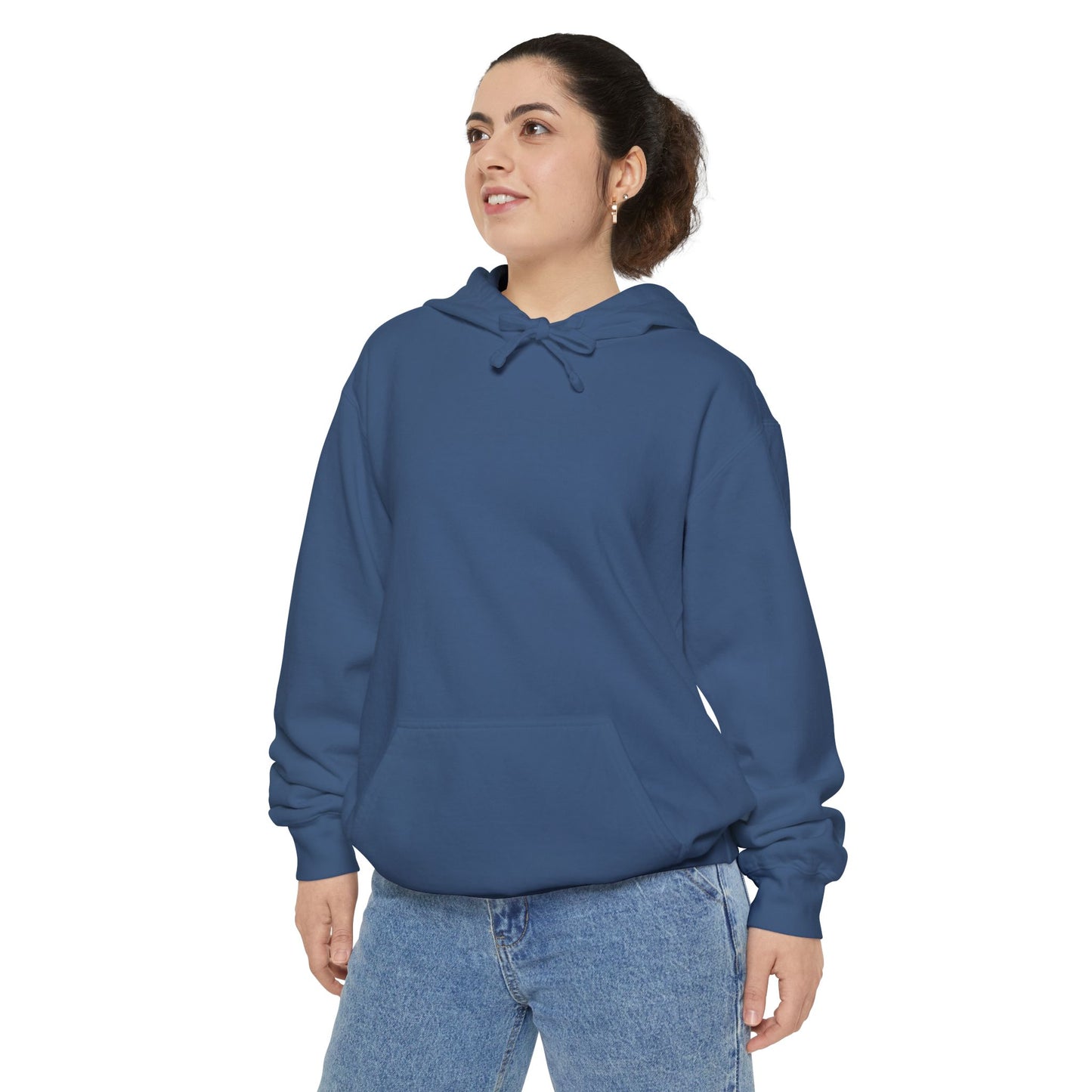 Unisex Garment-Dyed Hoodie with Vintage Bird Design