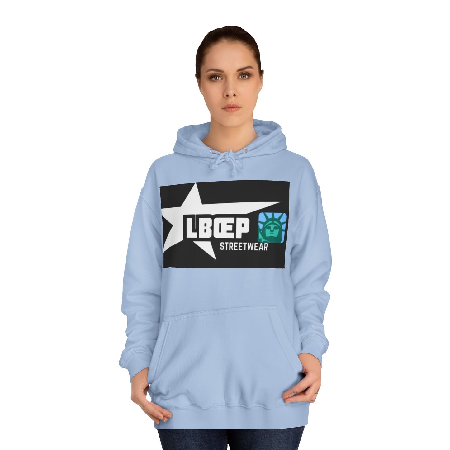 LBEP Streetwear Unisex College Hoodie - Embrace Imperfection Design